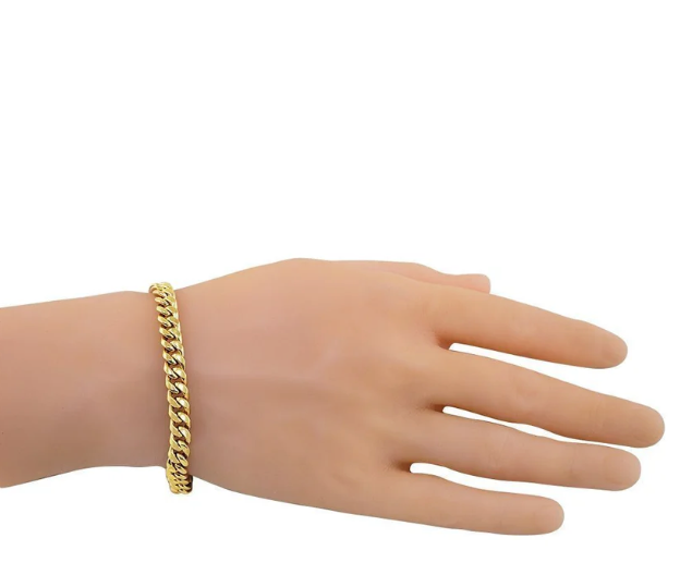 10k Yellow Gold Miami Cuban Link Bracelet 6.5