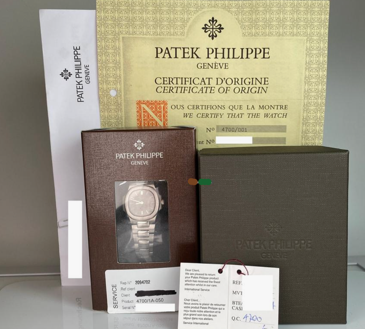 Patek Philippe Nautilus Certified 4700/1 Stainless Steel Ladies with Box and papers Serviced by Pate