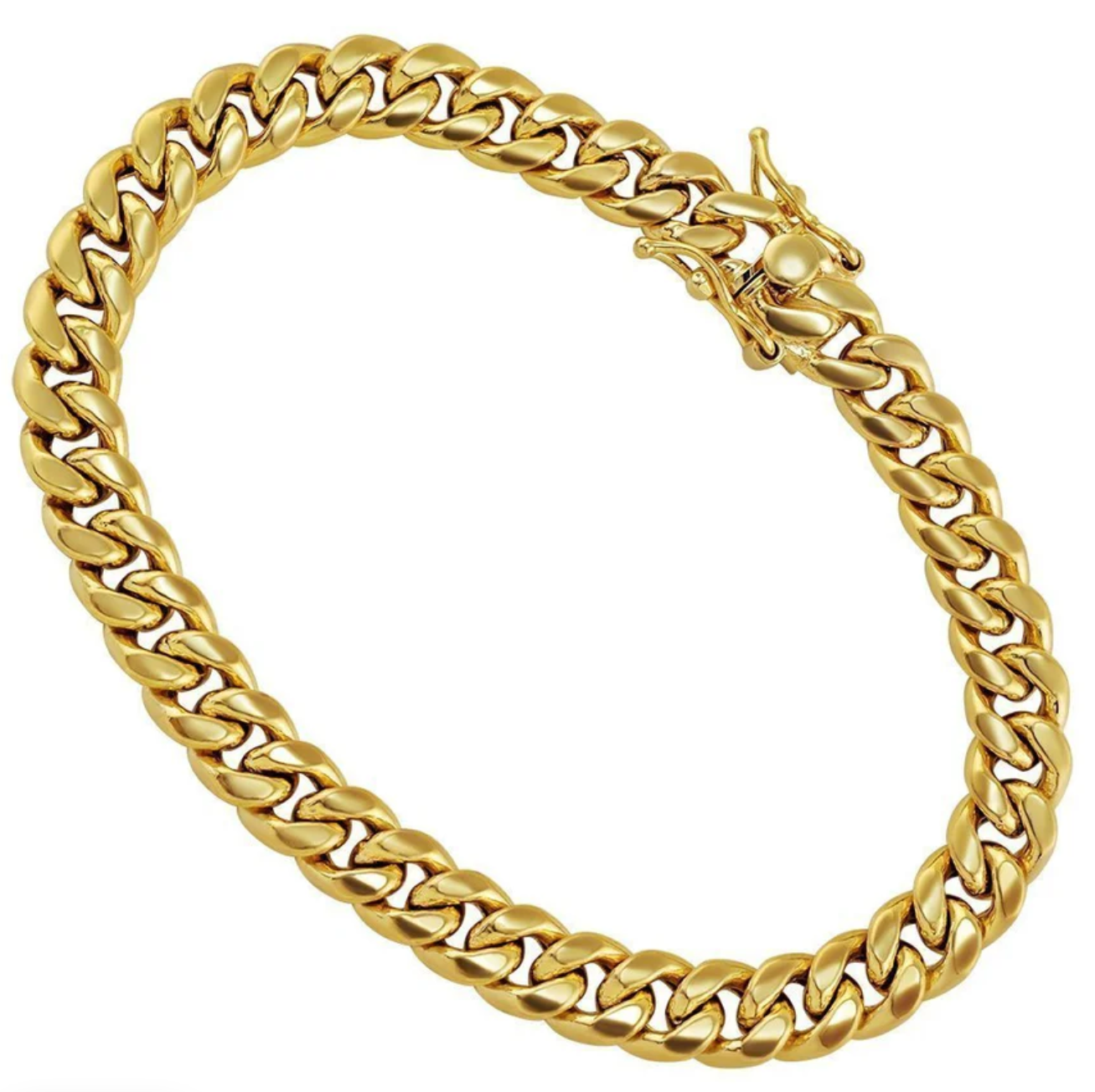 10k Yellow Gold Miami Cuban Link Bracelet 6.5